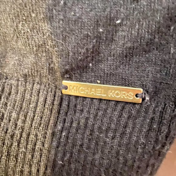 Michael Kors Bell Sleeve Black Sweater with Velvet Bows: Size XS - Picture 6 of 8